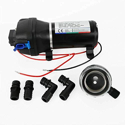 Pompes à vélo : Pompe à eau haute pression auto-amorçante - Pompe à membrane - Pompe à haute pression - Booster auto-amorçant - 12 V - Pompe à eau potable 17 l / min - Pompe à eau stable et constante.