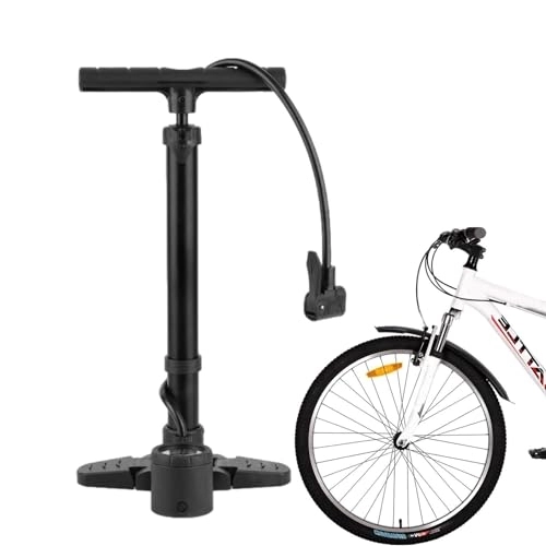 Pompes à vélo : Pompe à pneu de vélo, pompe à air de vélo anti-gel avec jauge psi, accessoires de vélo pour moto, matelas pneumatiques, VTT, vélos de route, ballons de basket-ball Loupsiy