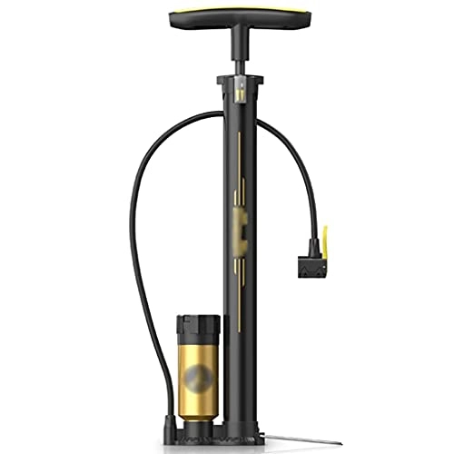 Pompes à vélo : Pratique Pompe à vélo Pompe à vélo Pompe à vélo Pompe à vélo, pompe à air de basketball avec baromètre de pointeur, convient à PRESTA, Schrader Slither, emballage haute pression externe (couleur: noir