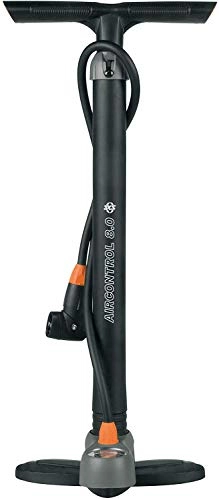 Pompes à vélo : SKS 560 Air X-Press Pompe à pied avec manomètre et tête duo pour tous types de valve Noir / gris