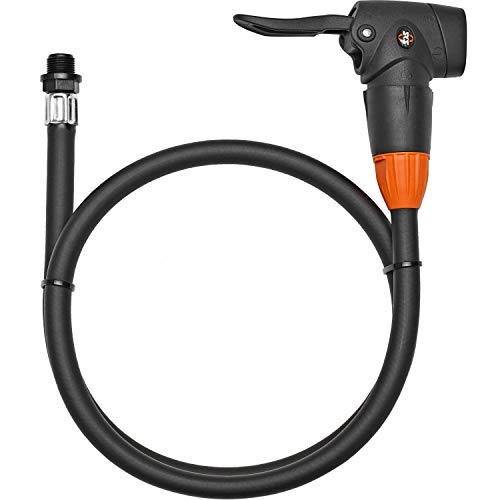 Pompes à vélo : SKS Tête de Pompe avec Flexible Tête de Valve Multiple pour Compresseur d'air Flexible de Pompe, Noir, 80 x 2 x 2 cm
