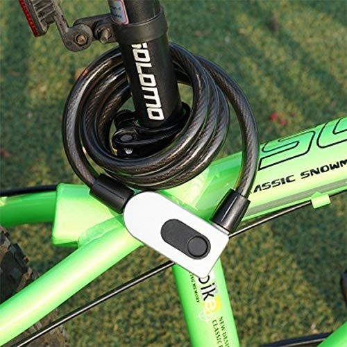 Pompes à vélo : TANG AI MING Antivols pour vélos GQ10F IP66 Anti-vol étanche vélo Smart Lock d'empreintes digitales en Acier Anneau de Verrouillage Pompe à vélo (Couleur : Black)