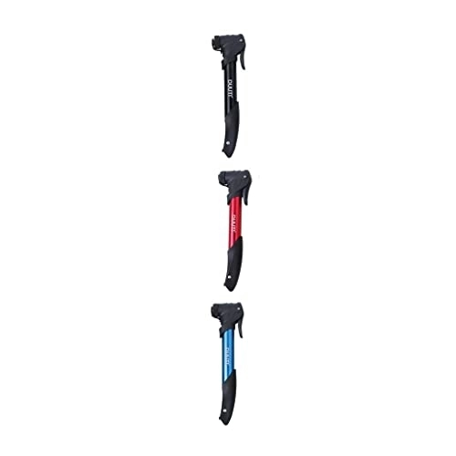 Pompes à vélo : wueiooskj 3 X (Multi) Bike Pump Hand Held Fixable Tire Inflator Pumps American Valve Red