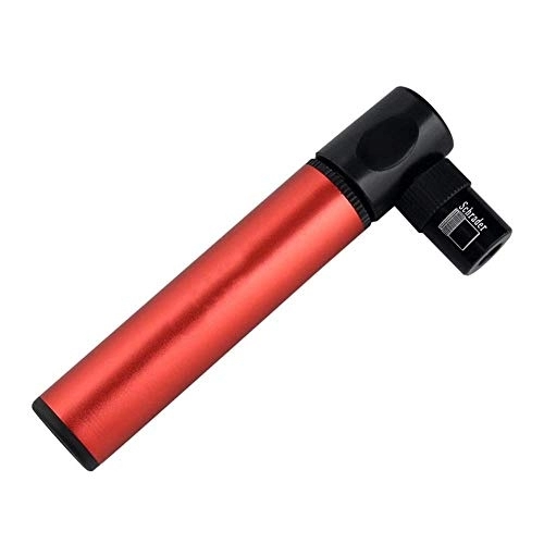 Pompes à vélo : WYJW Portable Bike Floor Pump Bicycle Riding Equipment Mountain Bike Easy to Carry 7-Shaped Mini Aluminum Alloy Pump Lightweight Universal Bicycle Pump (Color : Red, Size : 225mm)