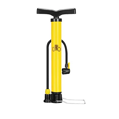 Pompes à vélo : xiaokeai Pompe Haute Pression Ménage VTT Batterie de Voiture Pompe à air, Multi-usages Buse d'air, Multi-Fonction (Jaune) / 120psi / 140PSI / 160 psi (Color : A)