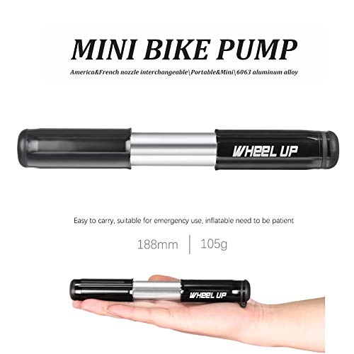 Pompes à vélo : ZJWZ Pompe à vélo-Ultra léger Aluminium vélo vélo Boule Pompe-Mini vélo Pneu Pompe pour Route, Montagne et BMX Bikes-Haute Pression 100 PSI Pro Bike Tool
