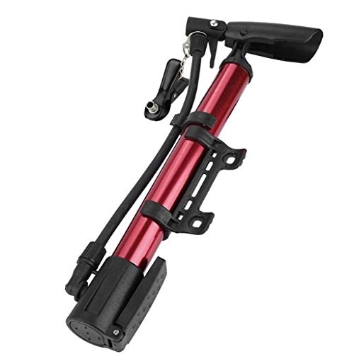 Pompes à vélo : Zyj-Cycling Pumps Pneumatique Mini Vélo Pneumatique Pompe Portable Alliage D'aluminium Montagne Vélo De Route Air Pneumatique Pneu Main Pression Vélo Pièces (Color : Red)