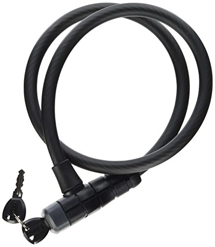 Verrous de vélo : ABUS 5412K Câble-antivol à clé Unisex, Noir, 85 cm