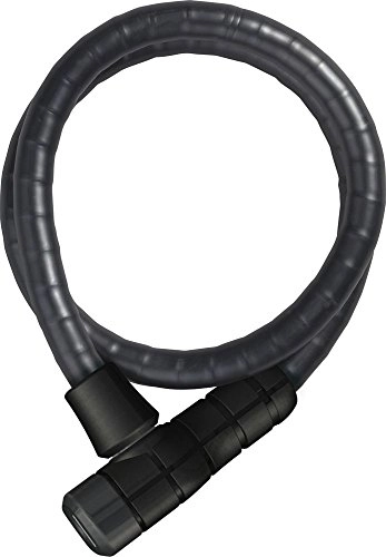 Verrous de vélo : ABUS 6615K Câble-antivol vélo à clé Unisex, Black, 85 cm