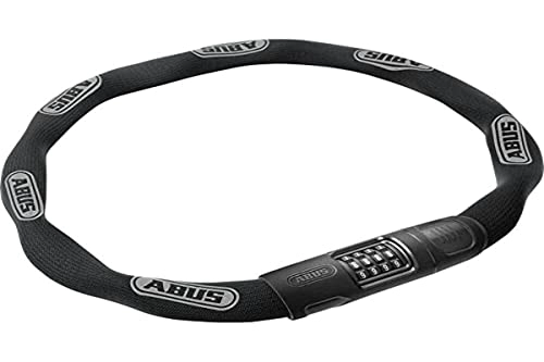 Verrous de vélo : ABUS 8808C Chaîne-antivol – Antivol à combinaison solide en acier durci spécial – Chiffres bien lisibles avec cache – Niveau de sécurité ABUS 9