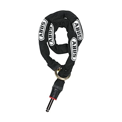 Verrous de vélo : ABUS frame lock plug-in chain — Adaptor Chain 2.0 8KS — chain to secure the bicycle — 8 mm thick — 85 cm long — black — with lock pocket 5950