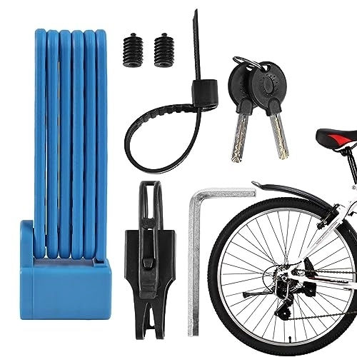 Verrous de vélo : Antivol de chaîne de vélo | Serrures à chaîne en acier allié robustes pour antivol de vélo | Fournitures de cyclisme pliables, anti-rayures, portables, antirouille, pour VTT, Scooters Horypt