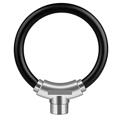 Verrous de vélo : Antivol de câble en acier avec anneau de verrouillage de protection en alliage de zinc pour vélo avec 2 clés (couleur : noir)