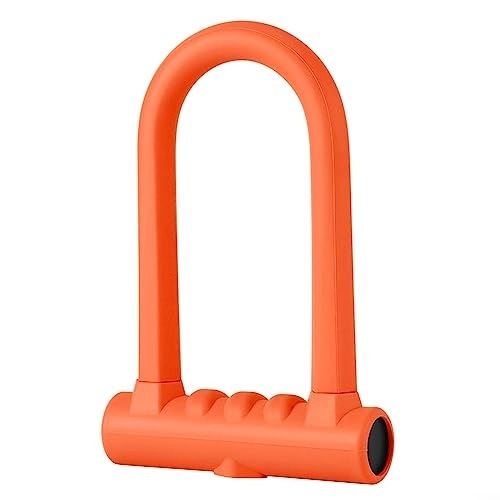 Verrous de vélo : Antivol en silicone pour vélo avec câble en acier et support de montage, orange