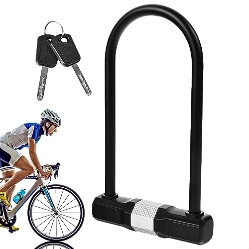 Verrous de vélo : Antivol en U pour vélo, antivol pour vélo, cadenas sécurisés pour vélo, cadenas en U pour vélo combiné avec câble, cadenas de vélo de 14, 6 mm antivol et câble de 12 mm x 1, 5 m, antivol en U avec clé,