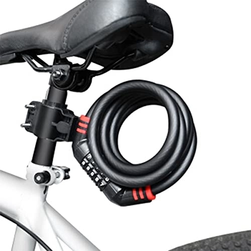 Verrous de vélo : Antivol Vélo 1500mmx8mm Câble Antivol Vélo 5 Chiffres Code Combinaison Cadenas de Vélo Lock Cable Antivol Velo Idéal pour Vélo Skateboard Poussettes et Autres Equipements