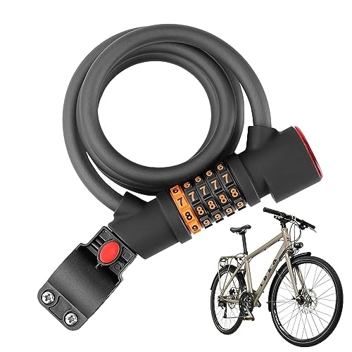 Verrous de vélo : Antivols à combinaison pour vélo, Câble antivol avec passe sécurité - Antivol à câble métallique pour VTT, vélos route, vélos électriques, scooter Cipliko