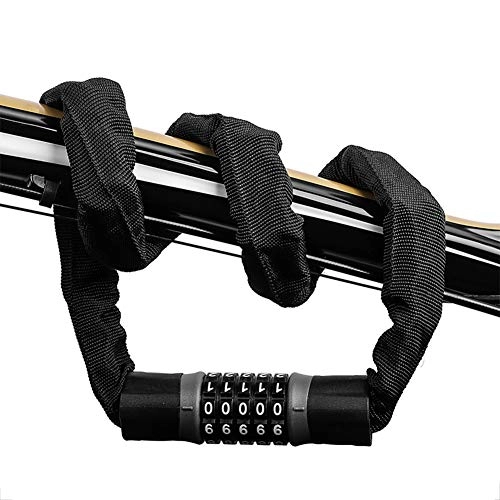 Verrous de vélo : Cable antivol antivol Cable Vélo serrures Combinaison Vélo Code de Verrouillage Combinaison vélo serrures Casques serrures pour vélo Black, 1.5m