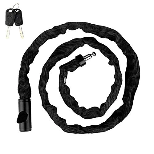 Verrous de vélo : cable antivol chaînes antivol Blocage de roue pour vélo Casque serrures pour vélos Vélo serrures avec touches Roue de vélo serrure black, 1.2m