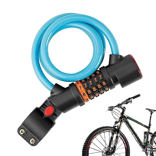 Verrous de vélo : Cadenas à combinaison pour vélo – sécurité avec mot passe | Accessoires antivol rechargeables pour VTT, vélos route, vélos électriques, scooters