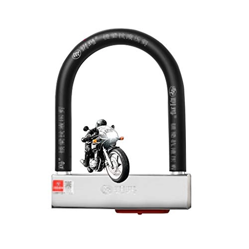 Verrous de vélo : Car Antivol Velo Bike U Lock, Acier allié de Haute qualité, avec 3 clés et Manchon en Plastique Noir, Portable pour Porte de Scooter de Tricycle de vélo, 6.3in x 8.2in