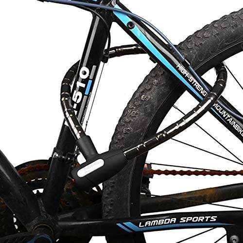 Verrous de vélo : CHENSHJI Verrous antivol de vélo Verrouillage de vélo Serrure de câble Anti-vol étanche Vélo Vélo Moto Vélo Vélo Vélo Vélo Bicyclette Verrouillage de sécurité (Couleur : Black, Size : 85cm)