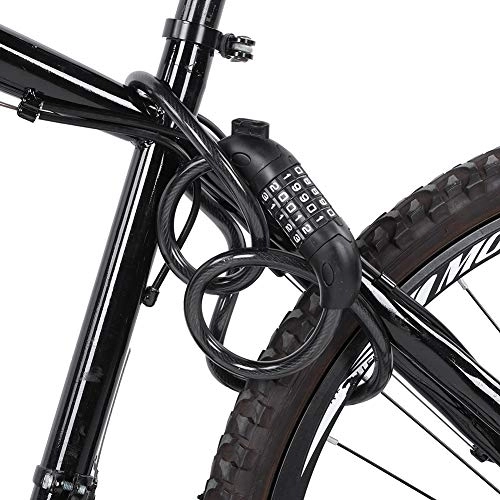 Verrous de vélo : Esenlong Antivol de vélo robuste en acier inoxydable + câble de sécurité avec support de montage robuste pour vélo, moto et plus encore