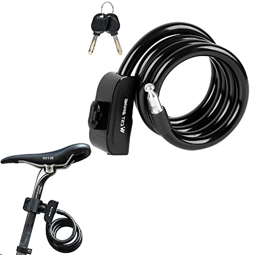 Verrous de vélo : Gidenfly Lot de 10 cadenas de câble pour vélo, vélo - Antivol portable - Avec support pour vélos, motos, véhicules électriques