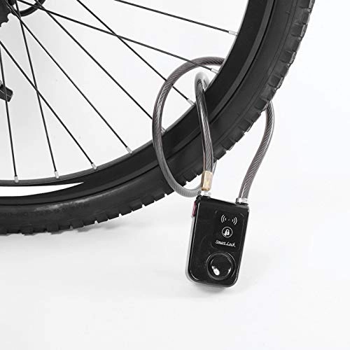 Verrous de vélo : Jingyig Verrou de vélo, Alarme antivol Anti-Cisaillement, Vibration, Verrouillage Bluetooth Anti-démontage, vélo électrique Pliant vélo pour VTT vélo de Route