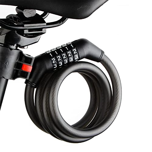 Verrous de vélo : JustSports Serrure à Combinaison de Vélo Bike Cable Lock Sécurité Antivol Câblage en Acier Codé de Sécurité Robuste Résistant à l'usure Verrou de Sécurité pour Vélo