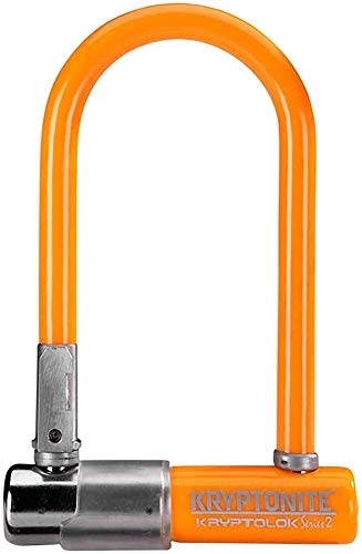 Verrous de vélo : KRYPTONITE Kryptolok Mini-7 w / FlexFrame-U Bracket (Orange) Locks Mixte Adulte, 8.2cm x 17.8cm