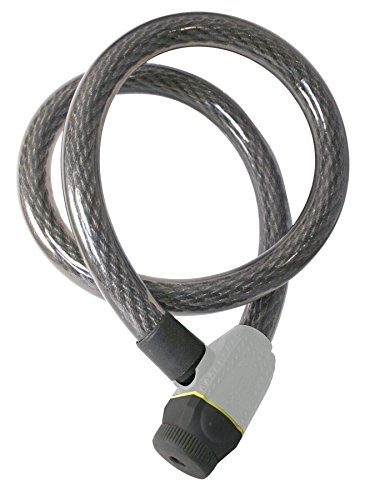 Verrous de vélo : Michelin 801029 Antivol câble en Spirale à clé, Diamètre 25 mm, Longueur 1200 mm, avec Support de Fixation au vélo Adulte Unisexe, Gris