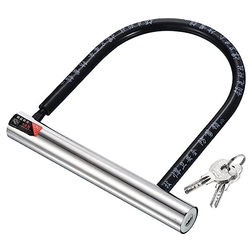 Verrous de vélo : PATIKIL Bike U Lock Antivol pour vélo avec 2 clés 12 mm en alliage de zinc haute sécurité pour scooters électriques ou VTT