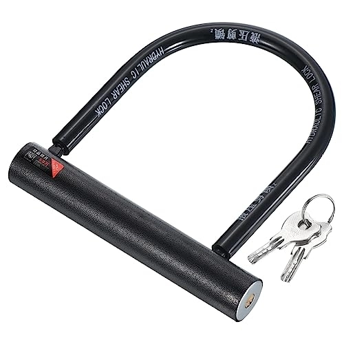 Verrous de vélo : PATIKIL U-Lock Antivol pour vélo avec clé, antivol de vélo, 15 mm, en alliage de zinc, haute sécurité, pour vélo, scooter, roue de moto, noir
