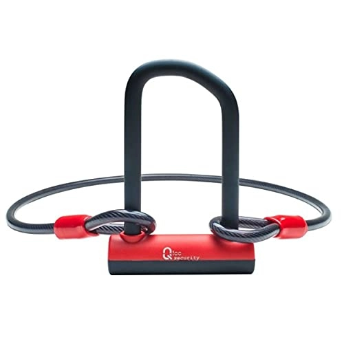 Verrous de vélo : Qloc Security Antivol U Ø14 avec câble Ø12 / 1000mm et Support 75 / 150mm