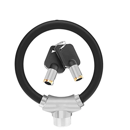 Verrous de vélo : RUIXFFT Câble en acier pour vélo - Cadenas antivol à 7 cœurs en forme d'anneau - Haute résistance - Pour véhicules électriques / portes coulissantes en fer / VTT - Couleur : noir