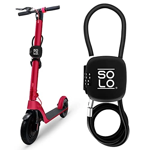 Verrous de vélo : SCOOT LOCK Cadenas antivol portable pour scooter électrique et vélo - Cadenas pour Xiaomi Ninebot Pure Electric Bird 8TEV Reid Inokim Rasoir Brun