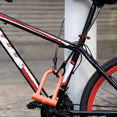 Verrous de vélo : Serrure de vélo en U, haute résistance antirouille, construction robuste, serrure de vélo pour vélos de route, VTT Noir B