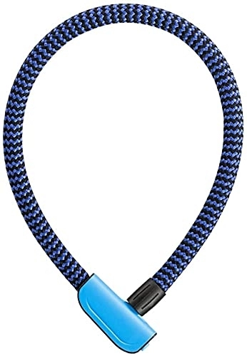Verrous de vélo : Serrure extérieure de vélo chaîne antivol de câble métallique épaissi sans clé(Color:Blue)