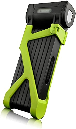 Verrous de vélo : SONG Verrouillage de la chaîne de vélo Portable, Pliant Verrouillage de vélo de Montagne Anti-vol Verrouillage de Moto Robuste pour vélo électrique (Color : Green)