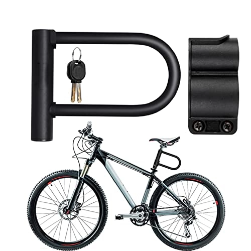 Verrous de vélo : Vélo U Lock Cadenas de Vélo Serrure de Vélo de Sécurité de Câble en Acier Antivol Accessoires de Vélo de Route de Scooter électrique de Moto pour la Barrière de Porte de Porte