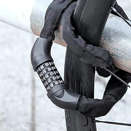 Verrous de vélo : YUANMAO Antivol de vélo électrique portable à combinaison pour vélo de montagne Noir