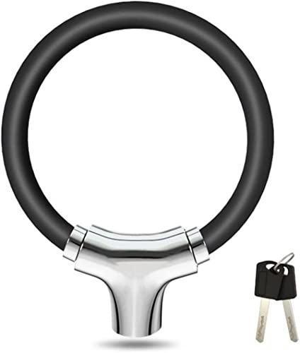 Verrous de vélo : ZECHAO Verrouillage du vélo antivol, câble en acier inoxydable for le cycle de moto VTT Verrouillage de sécurité du vélo avec 2 touches vélo câble (Color : Black, Size : 14x12cm)