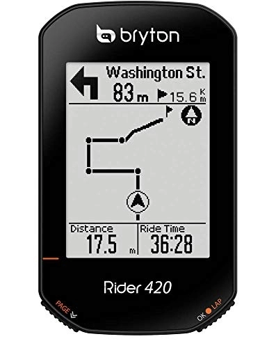Computer per ciclismo : Bryton Rider 420E - Computer senza fili GPS GNSS / ANT+ BLE per bicicletta, R420E