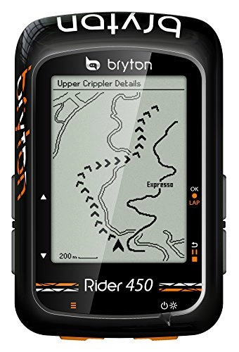 Computer per ciclismo : Bryton RIDER 450E Computer GPS, Unisex – Adulto, Nero, M