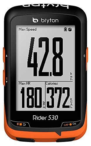 Computer per ciclismo : Bryton, Rider 530E, GPS, 2.6" Mono LCD, Wi-Fi, Nero