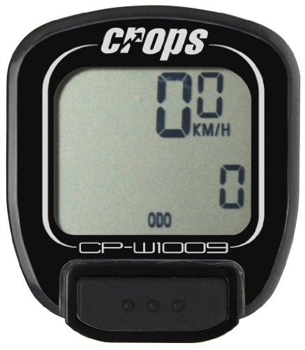 Computer per ciclismo : CROPS CP-W1009 - Computer Wireless Multifunzione da Bicicletta, 4 cm, Colore: Nero