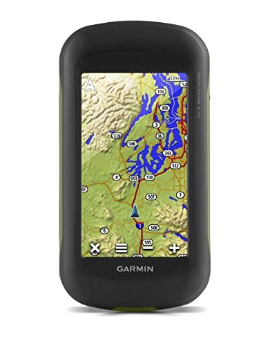 Computer per ciclismo : Garmin Montana 610 GPS Portatile, Schermo da 4" Touch, Nero / Verde