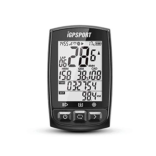 Computer per ciclismo : IGPSPORT iGS50E - Ciclocomputer GPS Ant+ con Funzione iGS50E, Senza Fili, Schermo Ampio, cardiofrequenzimetro, velocità e sensore di pedalata, Collegamento