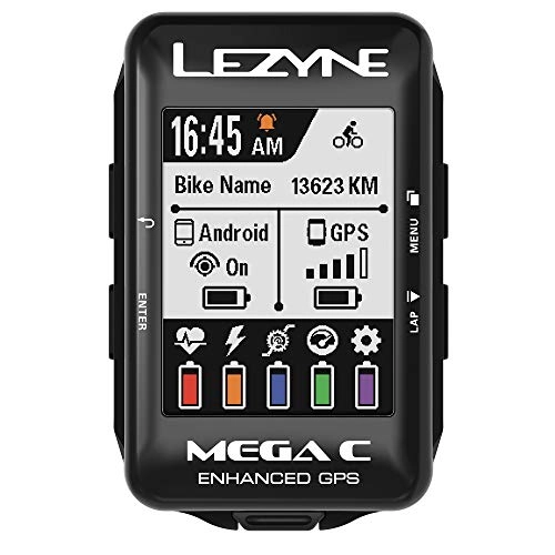 Computer per ciclismo : LEZYNE Mega C – GPS, Colore: Nero, Colore: Nero